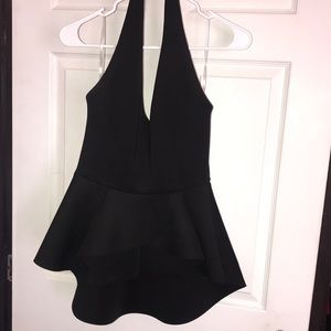Black halter top